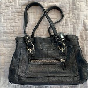 Black Coach ruffle purse